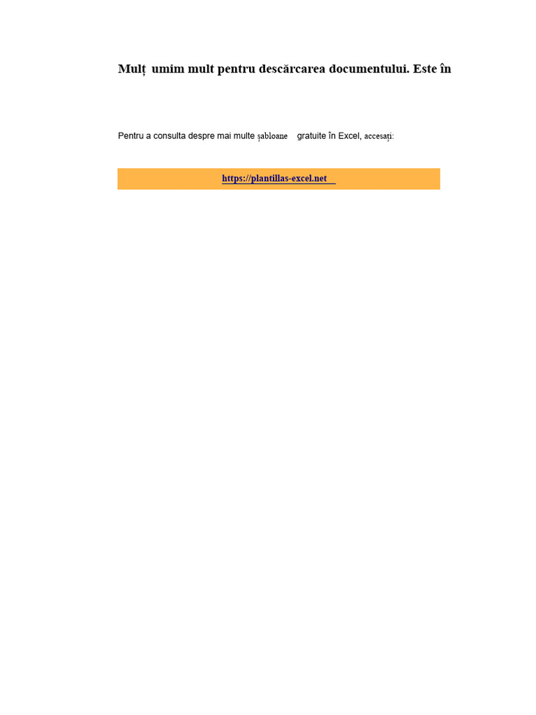 Șablon Plan de Lucru Excel | PDF
