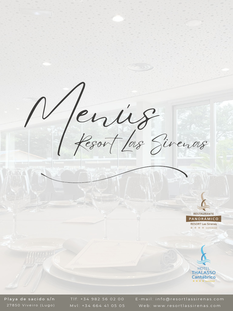 Menus Cerrados 2024 | PDF | Mariscos | Cocina europea