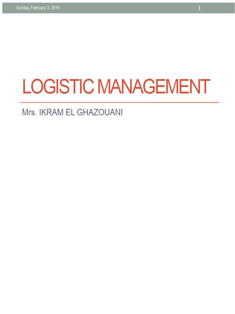 Logistics and Supply Chain Management | PDF | Logistics | Supply Chain
