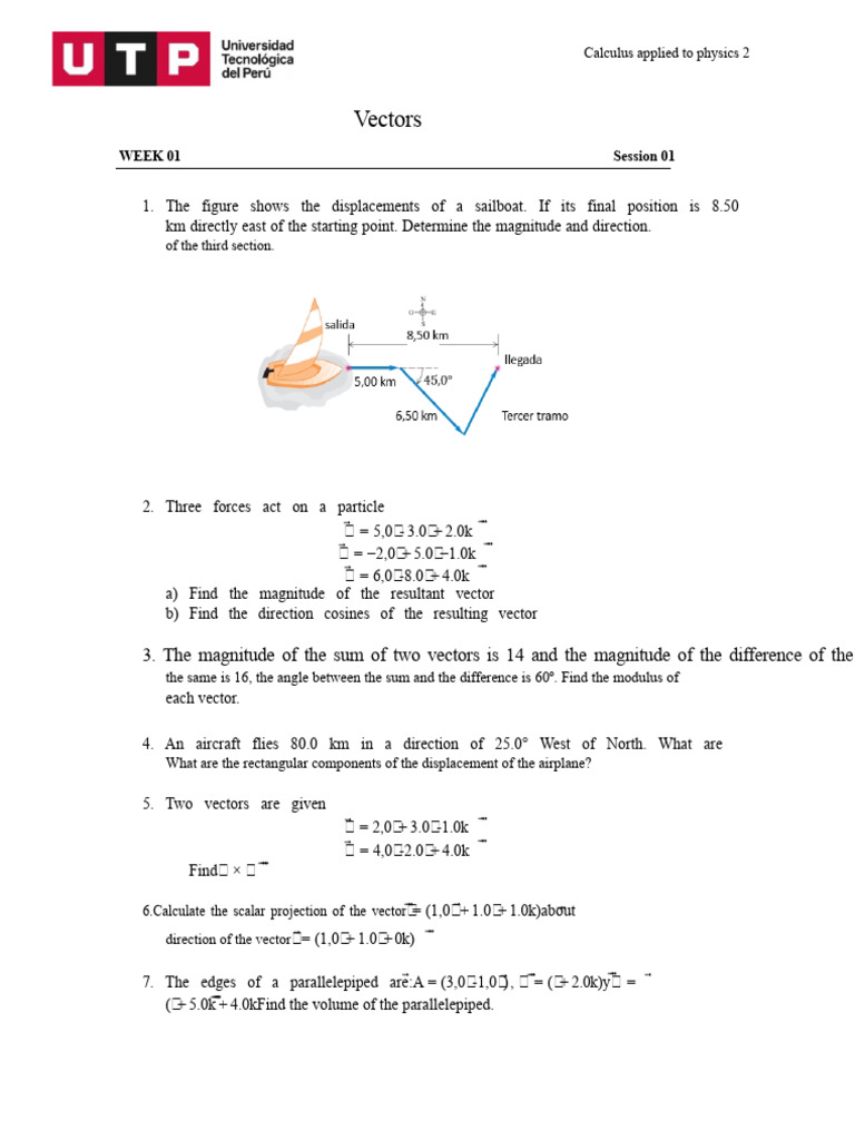 S01.s1 Vector Exercises | PDF