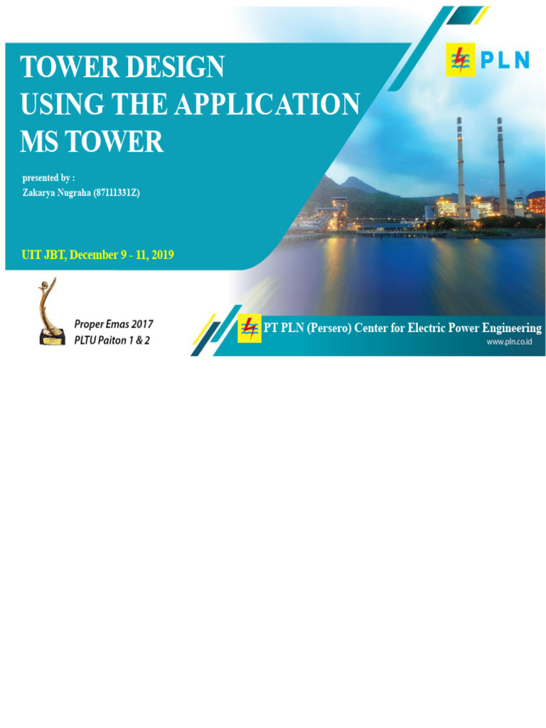 Tower Design Using MS Tower ZN UIT TJBT | PDF | Stress (Mechanics ...