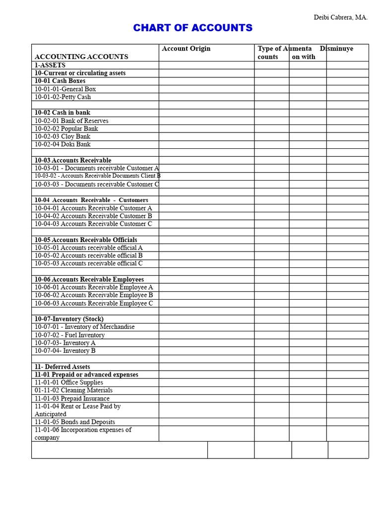 Comprehensive Accounting Chart Overview | PDF | Expense | Financial ...