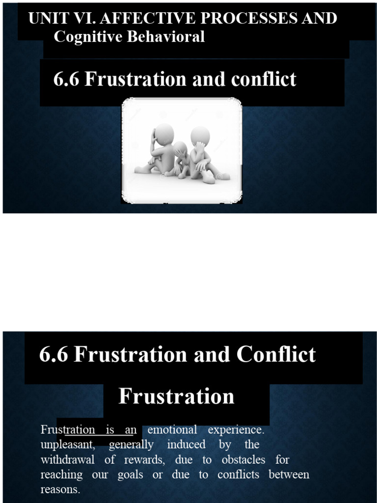 6.6 Frustration and Conflict | PDF | Motivation | Motivational