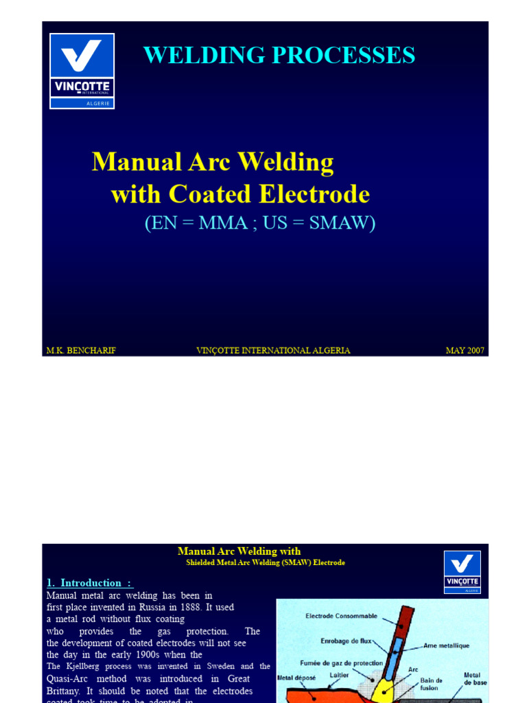 SMAW Welding Processes - Color | PDF | Welding | Construction