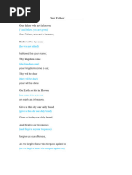 Our Father Prayer in Multiple Languages | PDF | Lord's Prayer ...