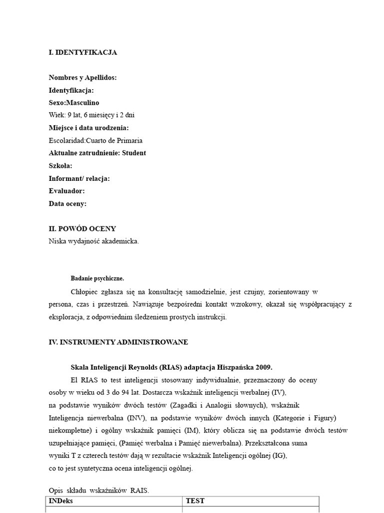 Raport Rias | PDF