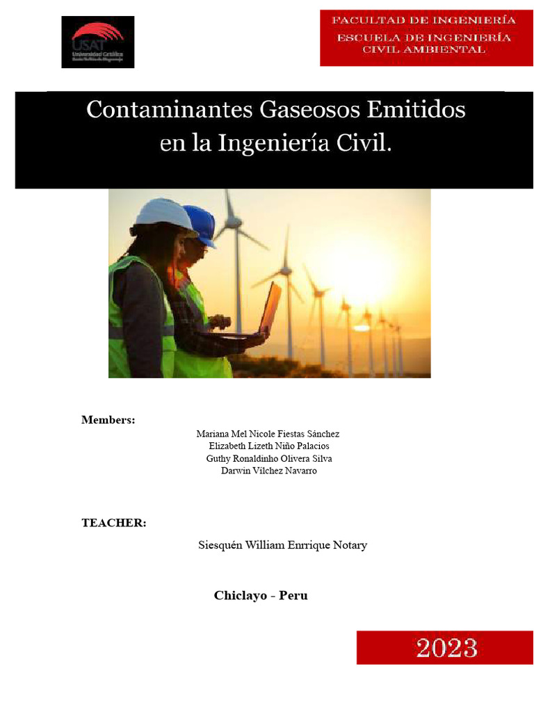 Gaseous Pollutants Emitted in Civil Engineering. | PDF | Oxide | Air ...