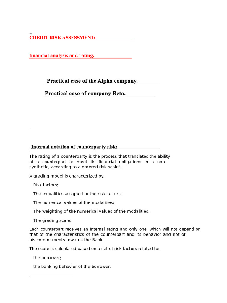 Risk Rating Case BMCE BANK | PDF | Credit Risk | Revenue