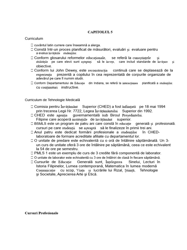 Sumarul Capitolului 5 PMLS | PDF