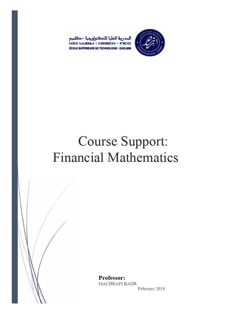 Financial Mathematics Course Material | PDF | Interest | Discounting
