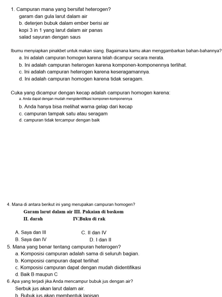 Pengulas Ujian Periode Ilmu Pengetahuan Kelas 6 Kuartal 1 | PDF