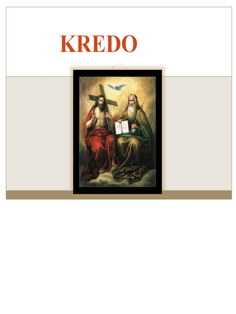 Kredo Iman Katolik: Dasar Keyakinan | PDF