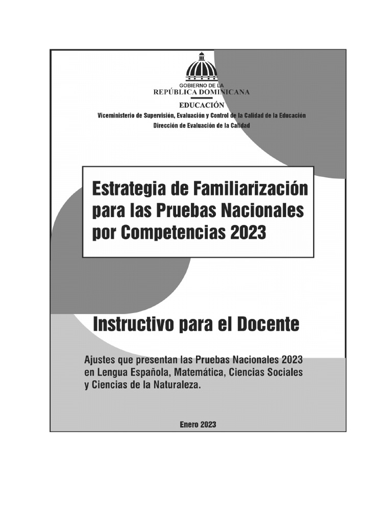 Familiarisation aux Épreuves Nationales 2023 | PDF | Science ...