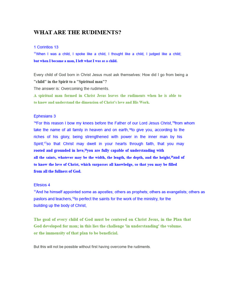 What Are The Rudiments. | PDF | Jesus | Eucharist