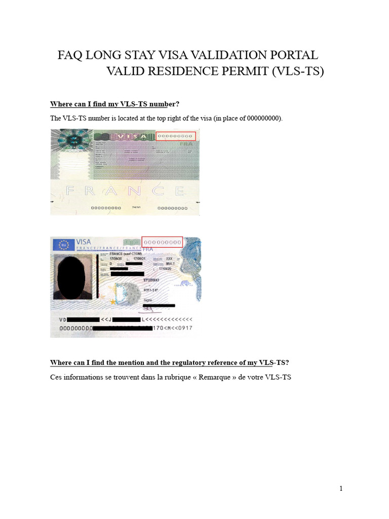 Validate Your Long Stay Visa in France | PDF | Travel Visa | Passport