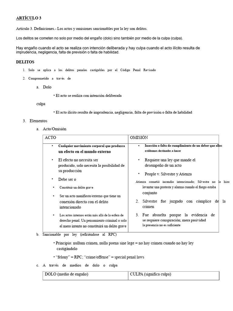 Artículo 3 5 | PDF | Intención (Derecho Penal) | Crímenes