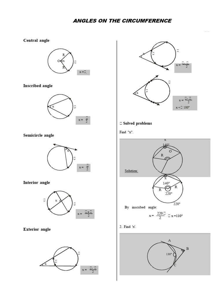 Angles in The Circle | PDF | Elementary Geometry | Euclid