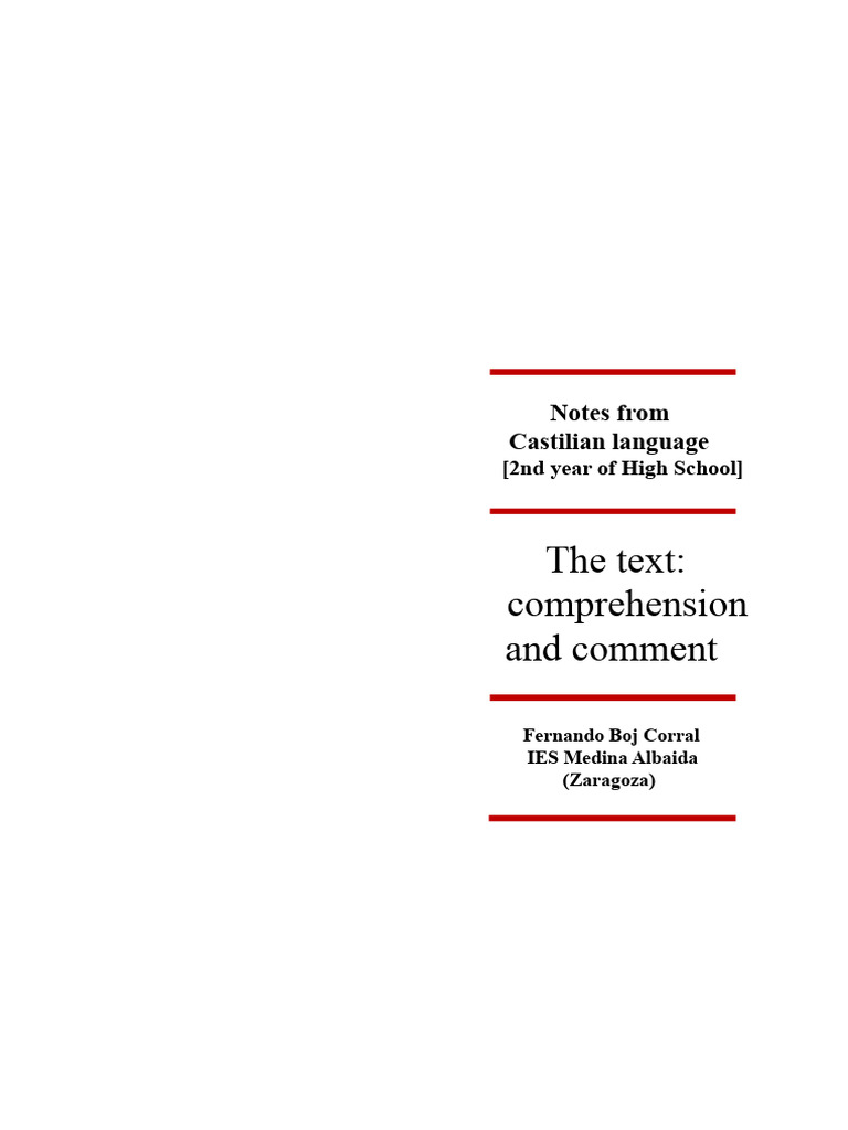 Commentary On Texts PDF | PDF | Linguistics | Argument