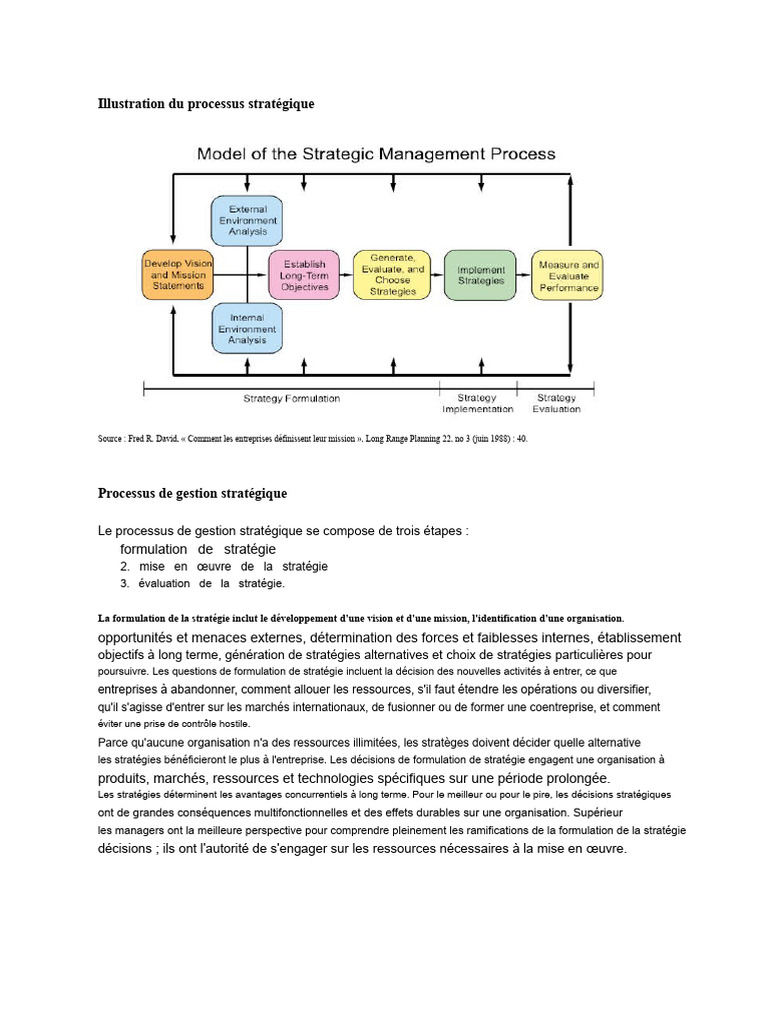 Processus de gestion stratégique en 3 étapes | PDF | Business