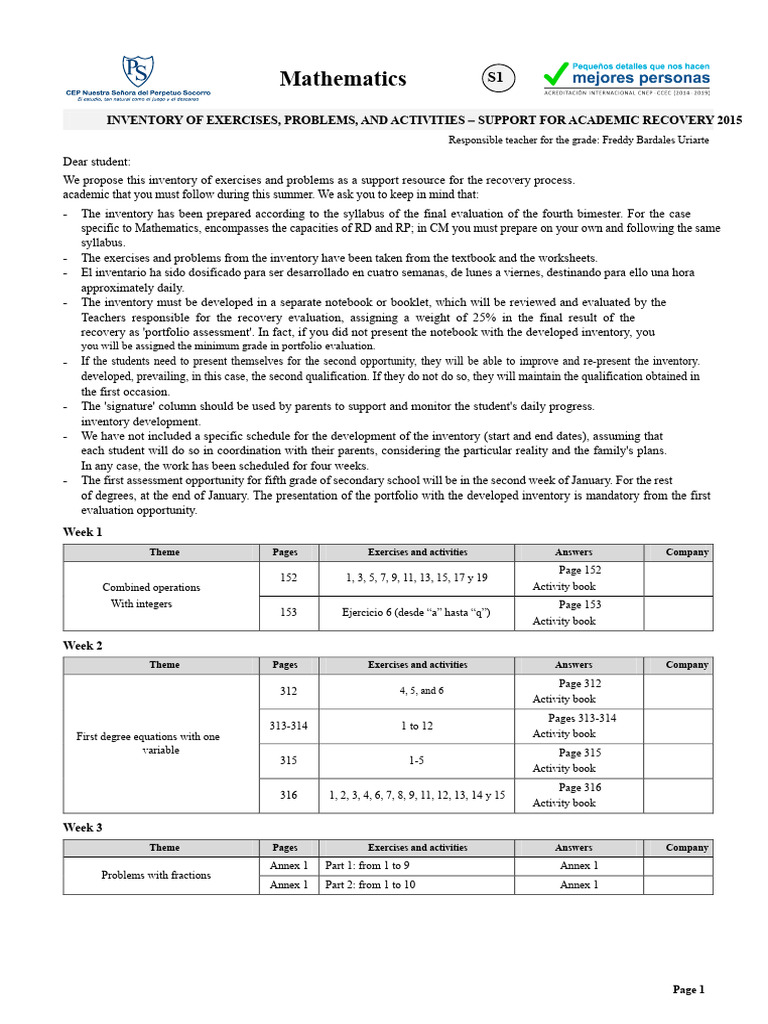 Academic Recovery Math & Communication Guide | PDF