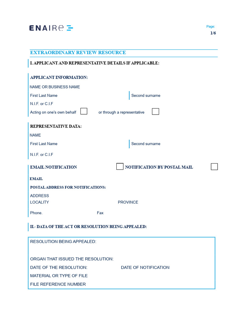 Extraordinary Review Resource Appeal Form | PDF | Public Law | Government