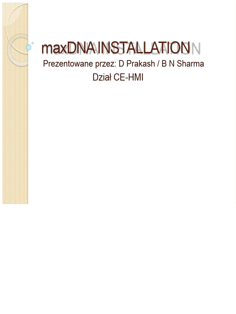 Instalacja Maxdna | PDF