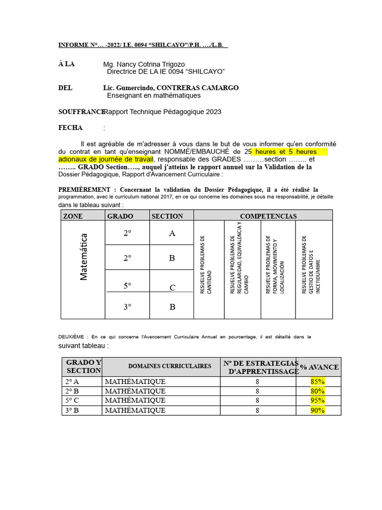Rapport Pédagogique Mathématiques 2023 | PDF | Statistiques | Algèbre