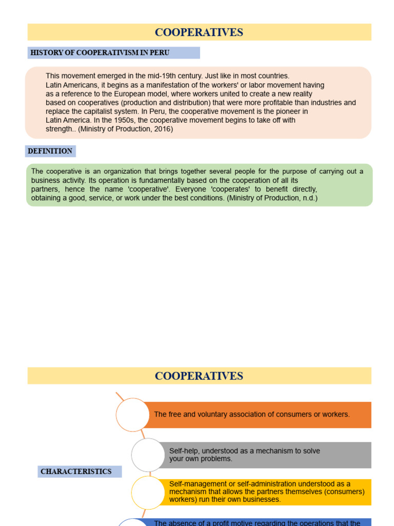 COOPERATIVES | PDF | Cooperative | Business Economics