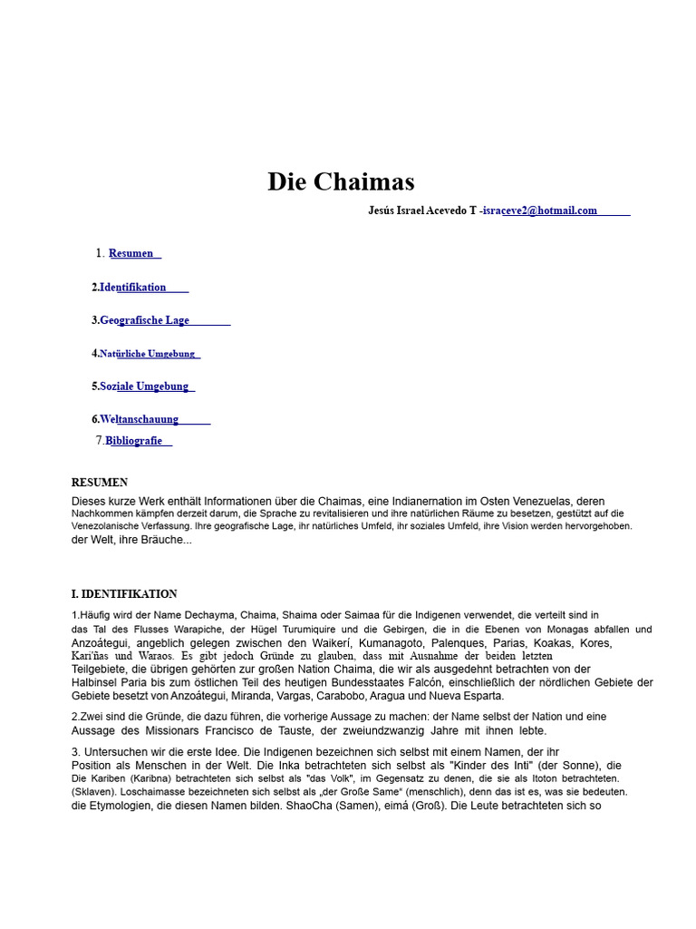 Die Chaimas | PDF