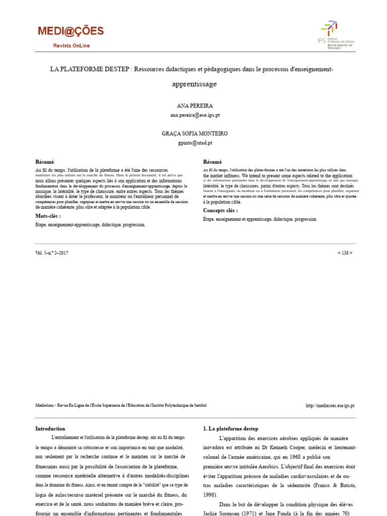 Ressources Pédagogiques pour le Step | PDF