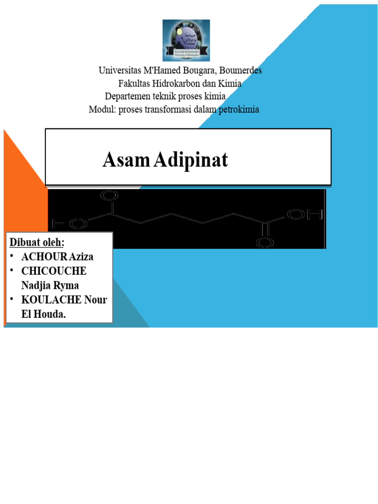 Proses Produksi Asam Adipinat dari Sikloheksana | PDF