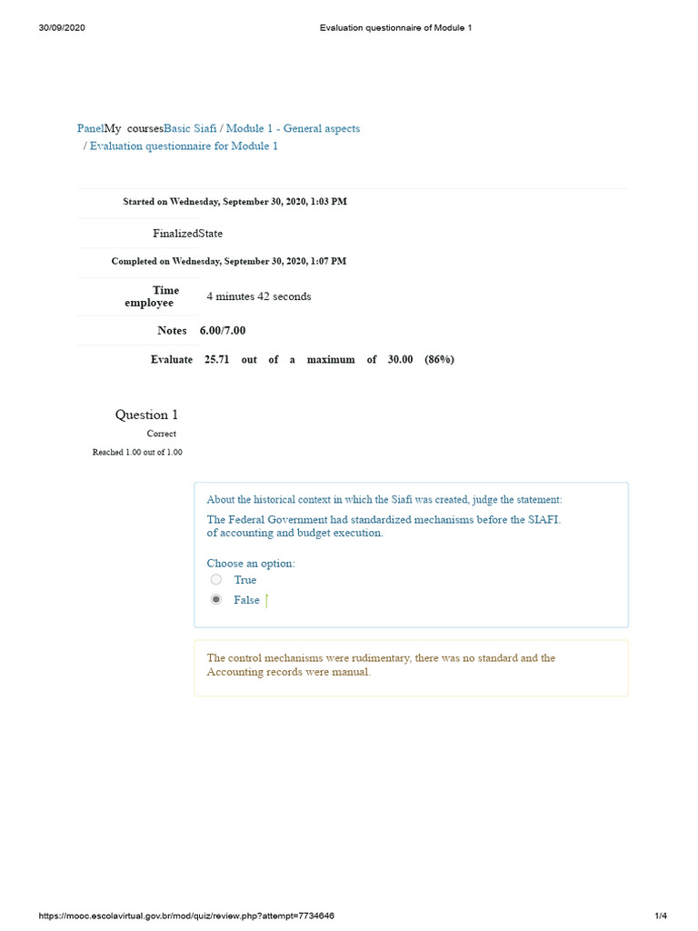 Module 1 Evaluation Questionnaire Results | PDF