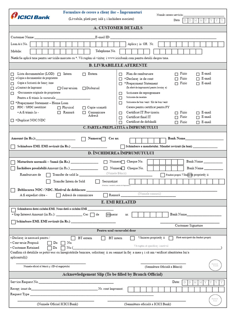 A. Customer Details: Formulare de Cerere A Clienț Ilor Împrumuturi | PDF