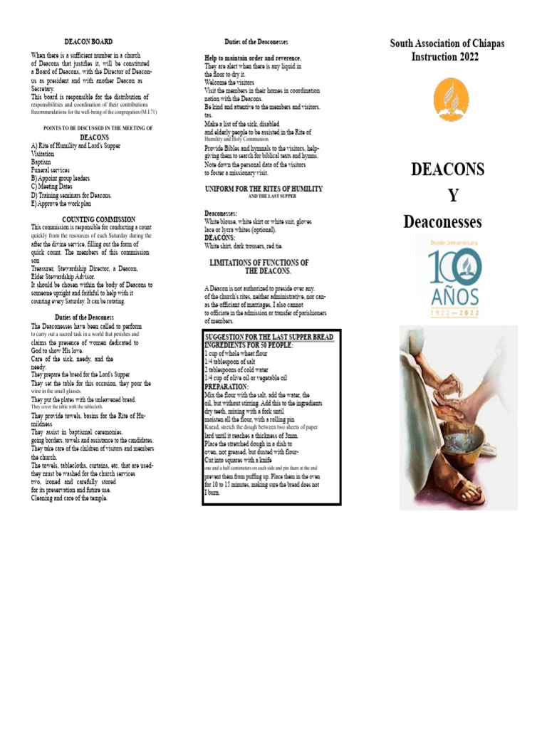 Duties and Responsibilities of Deaconesses | PDF | Deacon | Elder ...