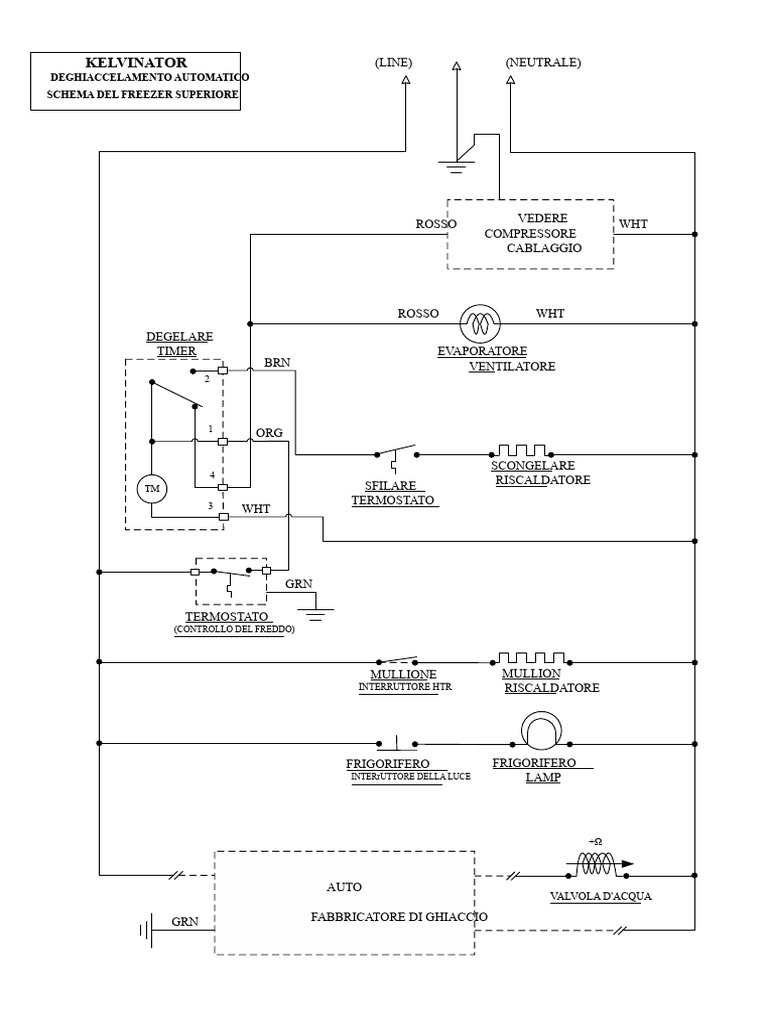 Schema Di Cablaggio Kelvinator No Frost | PDF