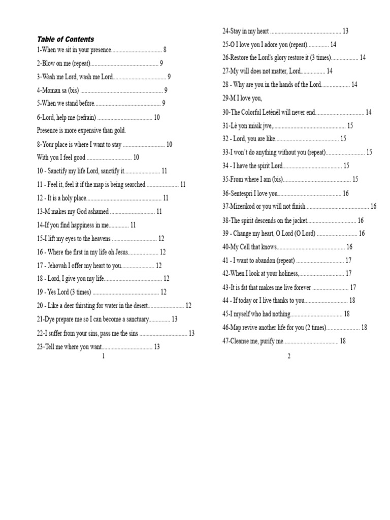Worship Song Lyrics and Themes | PDF | Glory (Religion) | Jesus