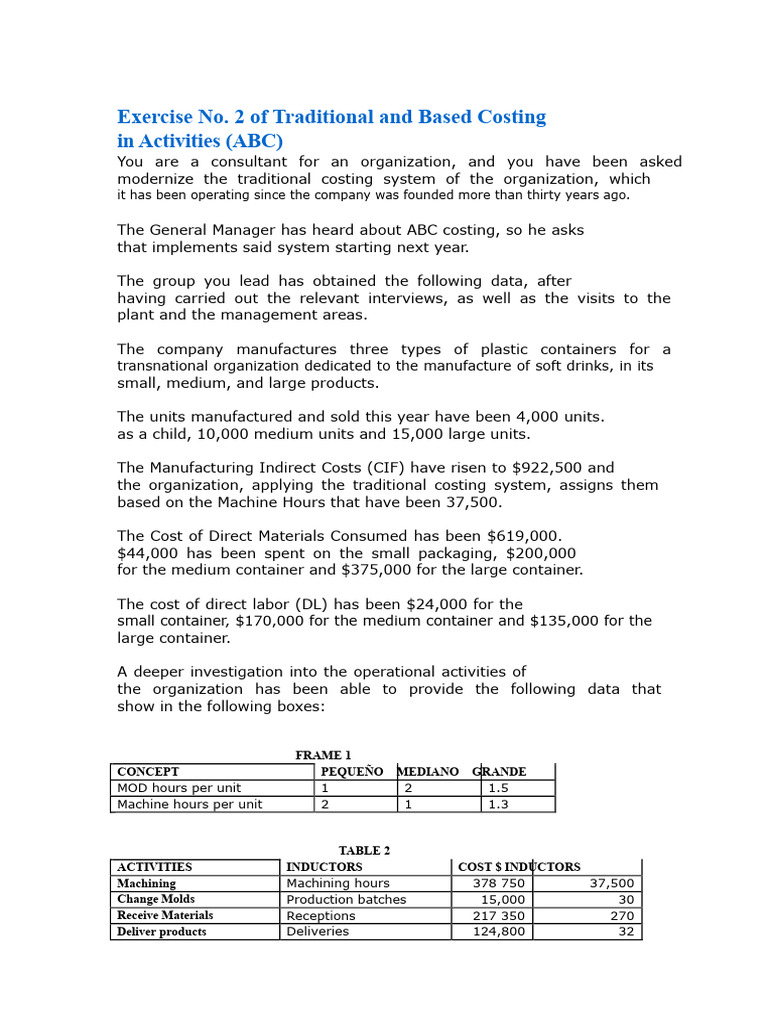 Costing Analysis: Traditional vs ABC | PDF | Economies | Business Economics