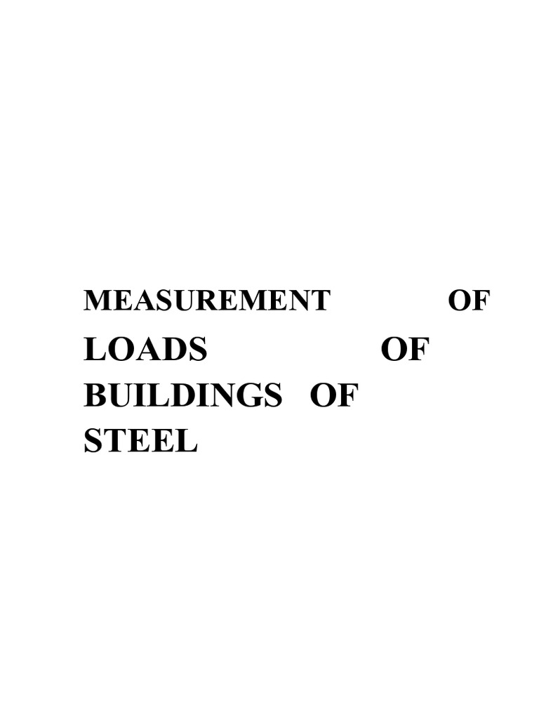 Load Measurement for Steel Buildings | PDF | Concrete | Beam (Structure)