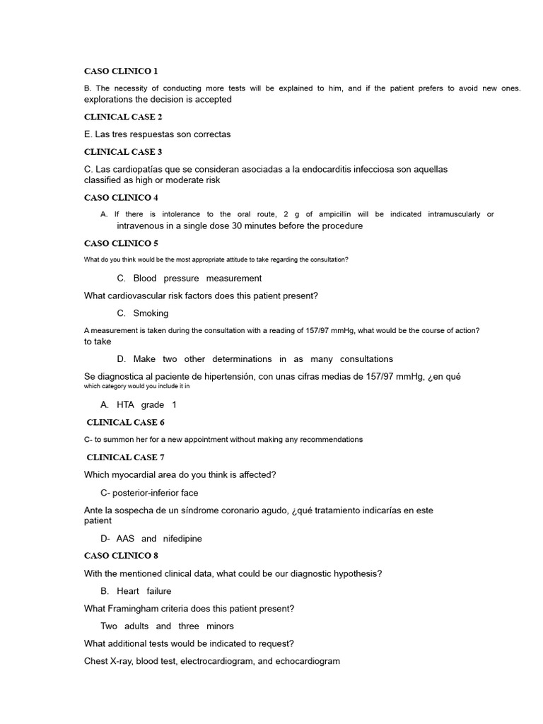 CLINICAL CASE 1(1) | PDF | Diseases And Disorders | Medical Specialties