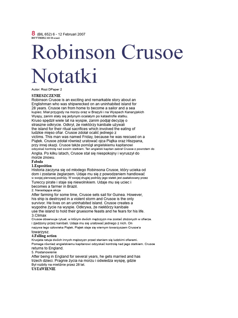 Robinson | PDF