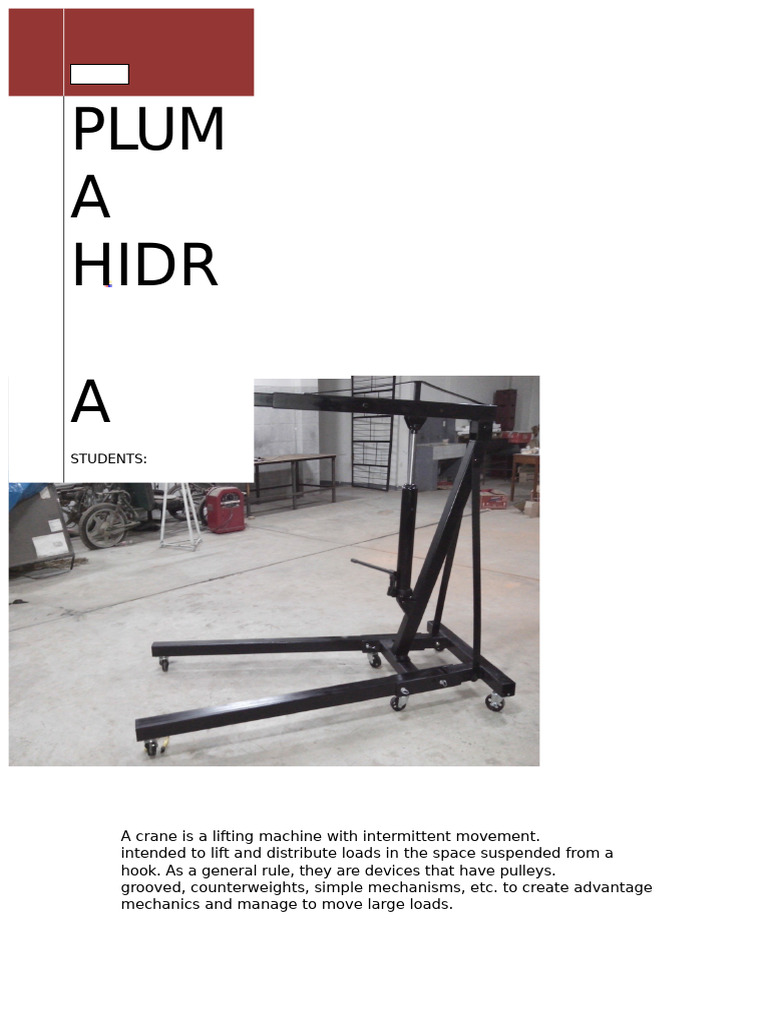 Hydraulic Arm Project | PDF | Valve | Crane (Machine)