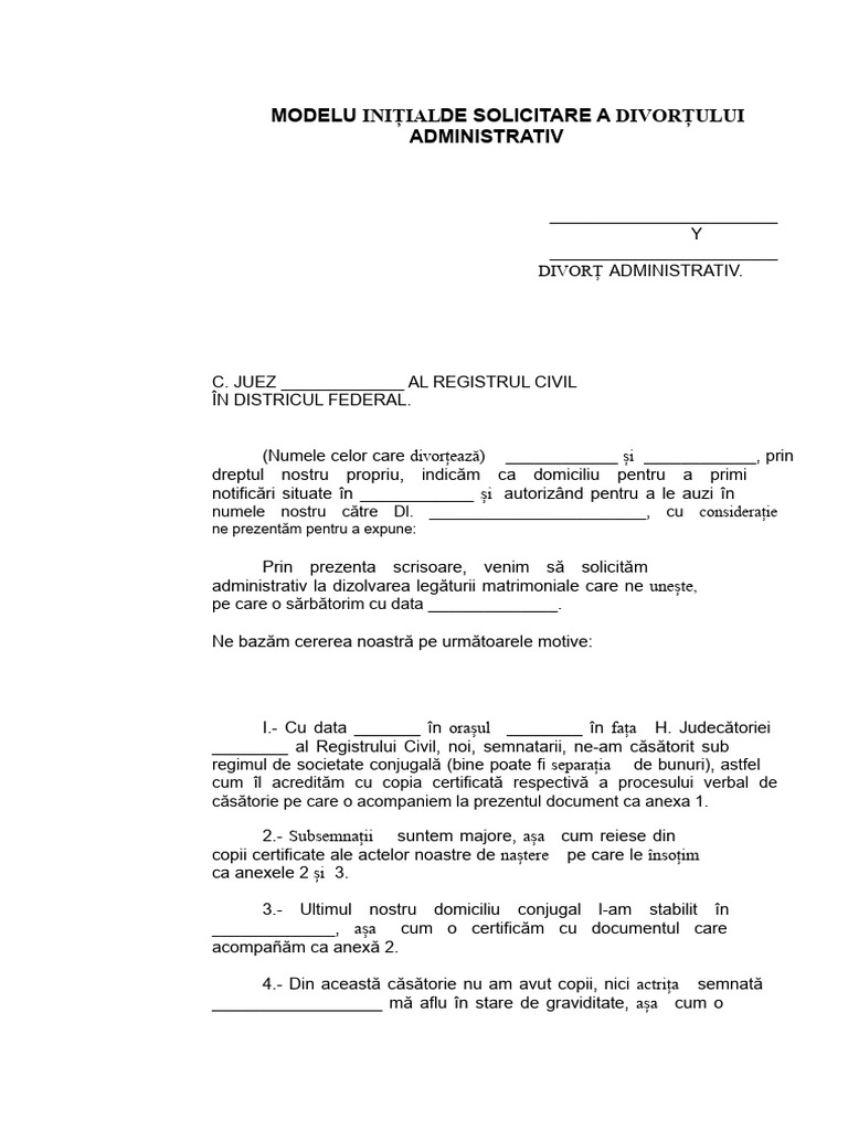 Divorț Administrativ | PDF