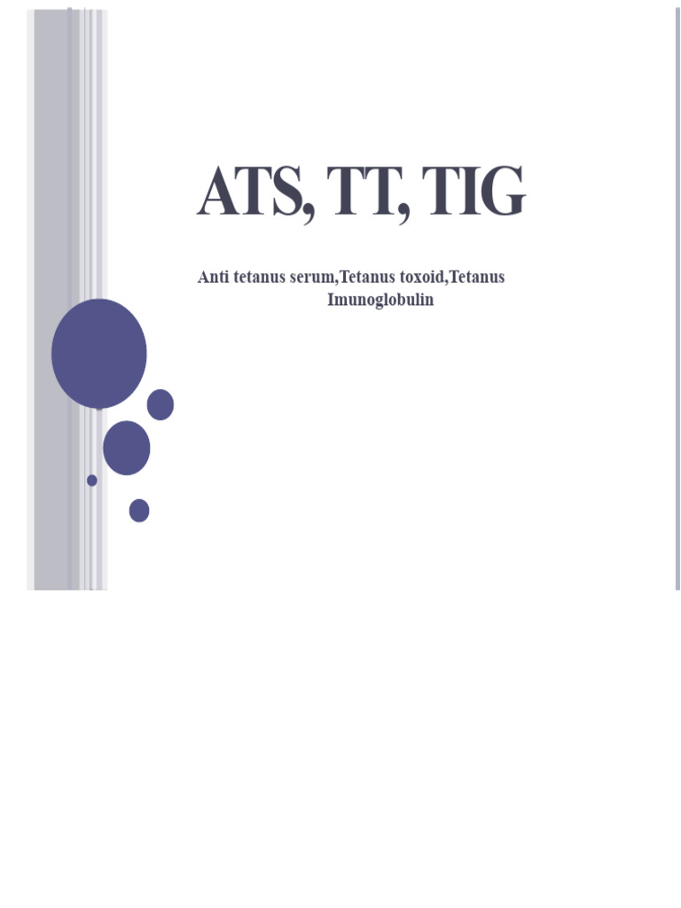 Imunoglobulin dan Toksid Tetanus: Panduan | PDF