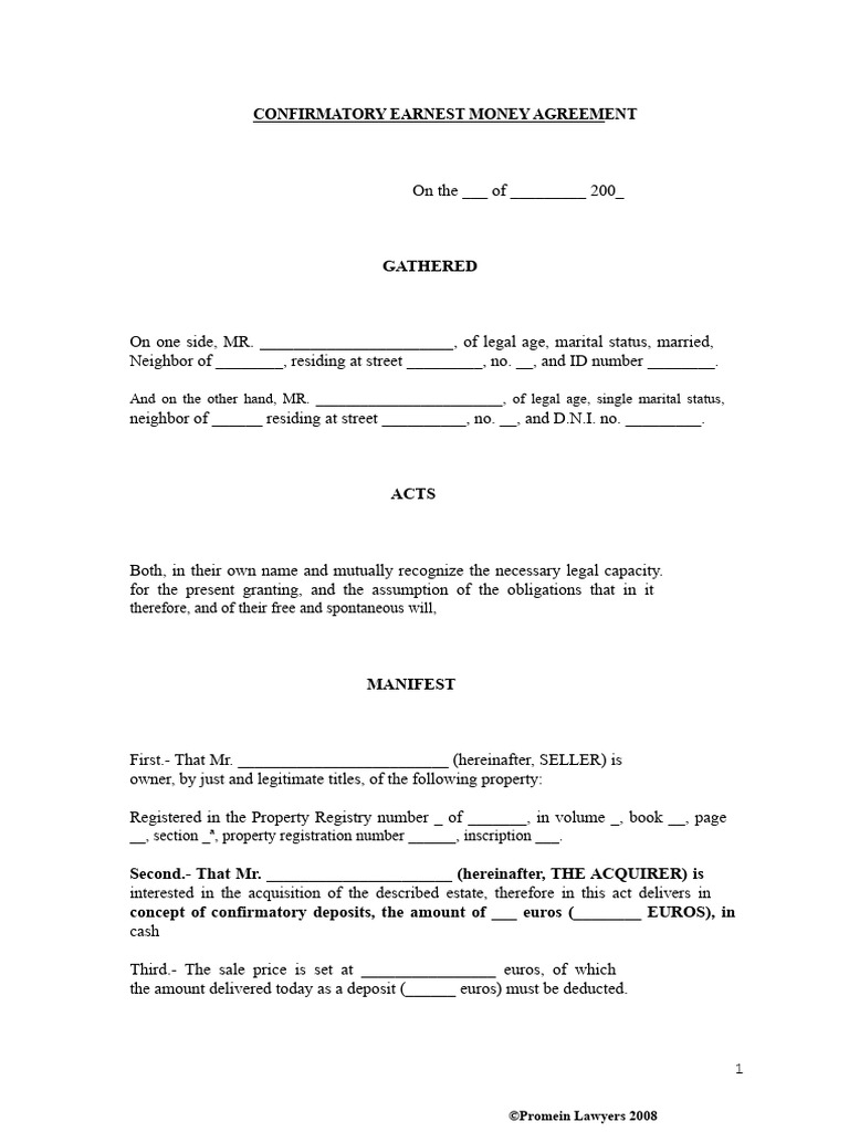 Confirmatory Deposit Contract | PDF | Deed | Taxes