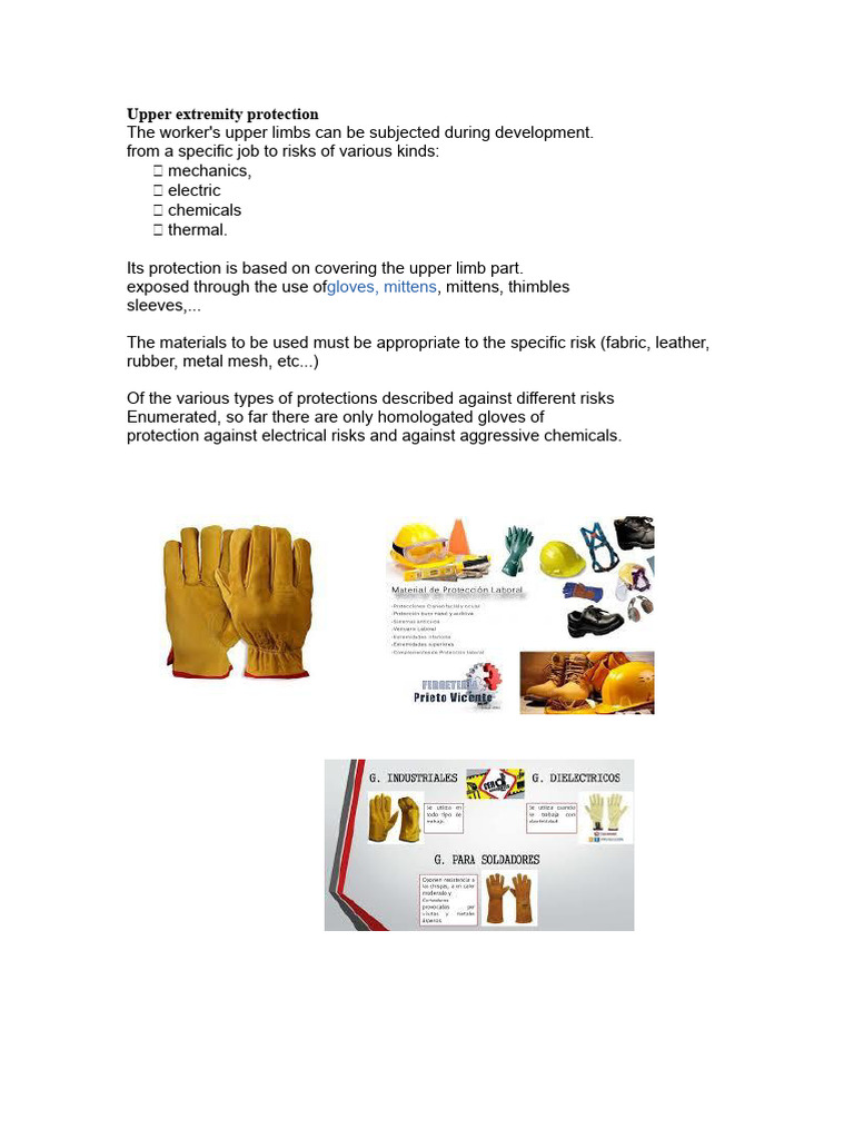 Upper Limb Protection | PDF