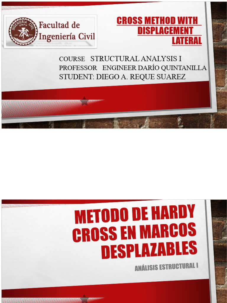 Cross Method for Displacement Analysis | PDF | Deformation (Engineering ...