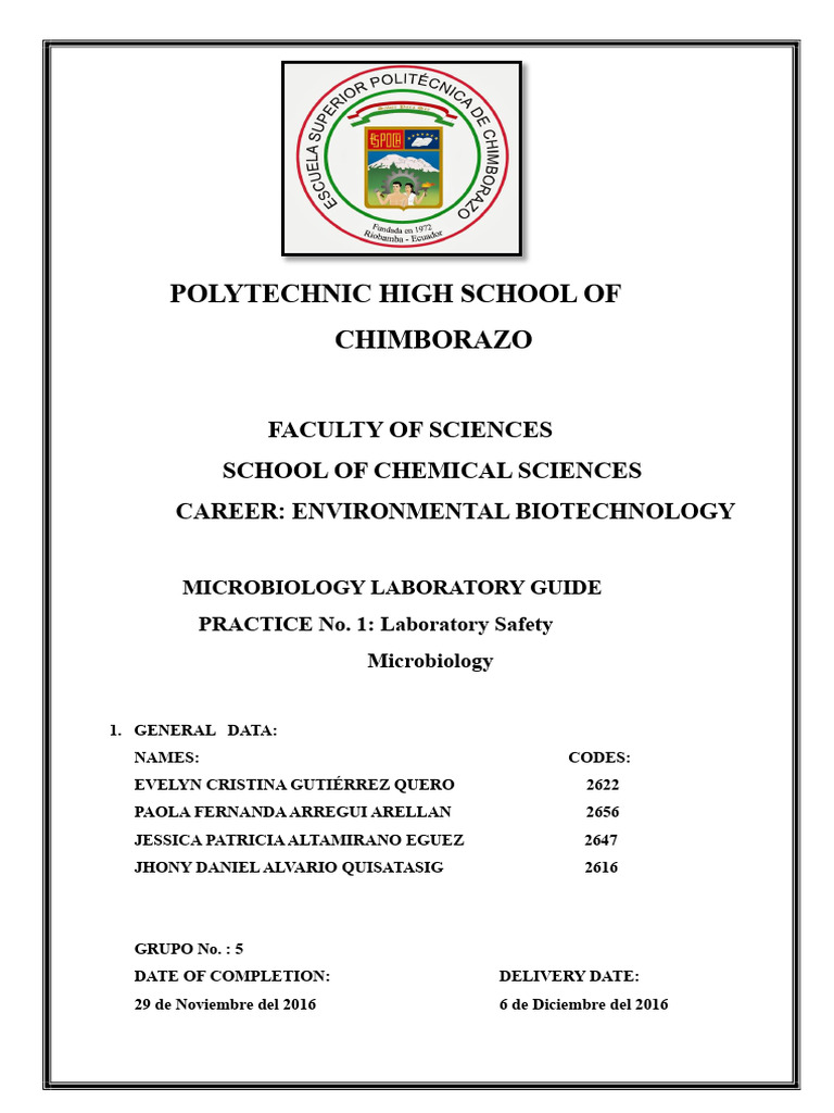 Microbiology Laboratory Safety Guide | PDF | Disinfectant ...