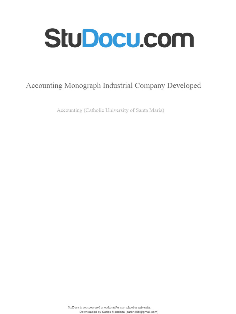 Industrial Company Accounting Monograph | PDF | Receipt | Business ...