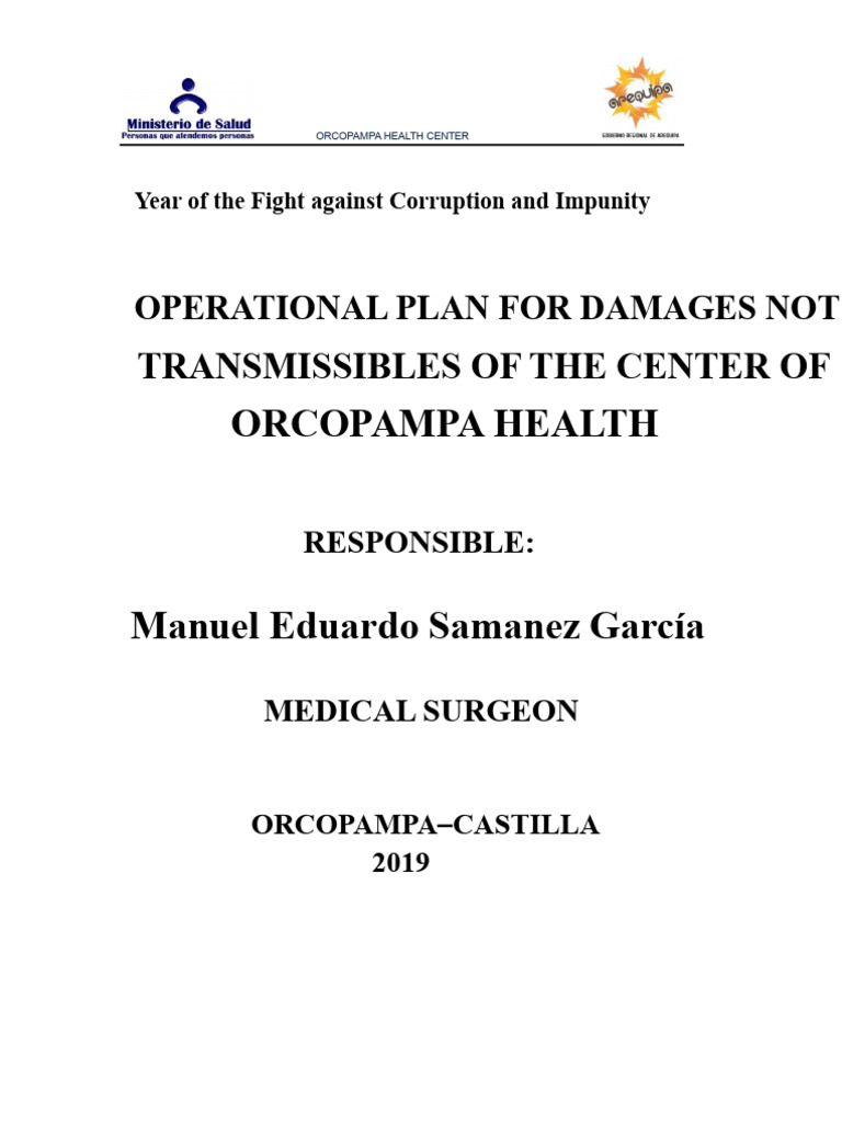 Non-Communicable Damage Plan | PDF | Non Communicable Disease | Chronic ...