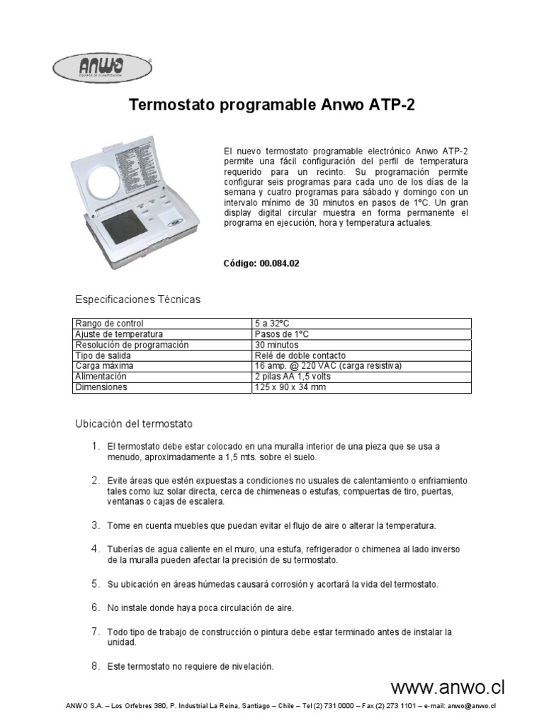 Manual 2 | PDF | Termostato | Horno